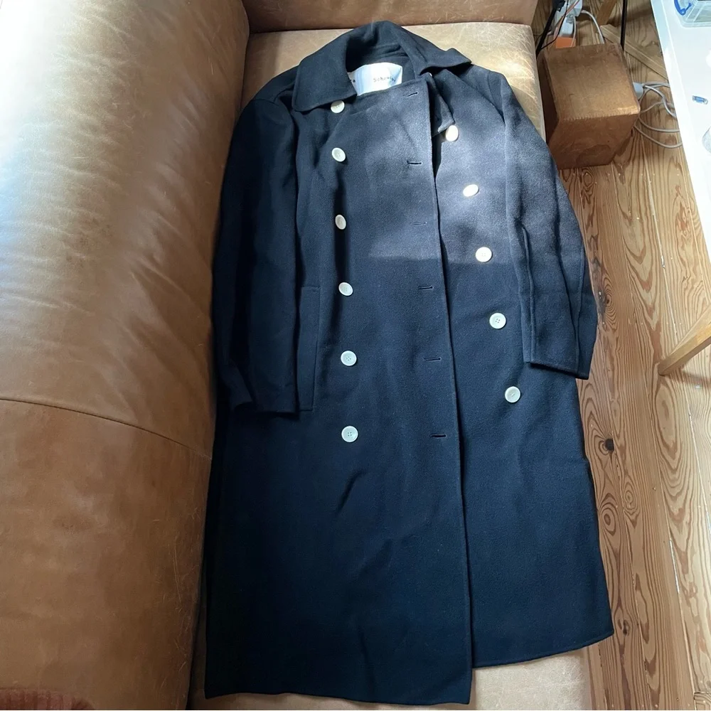 NWT Proenza Schouler white label double breasted long coat wool cashmere luxe - Picture 8 of 14